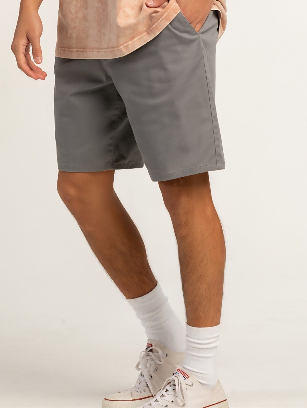 RSQ Mens Size 28 Gray Mid Length 9" Chino Shorts
